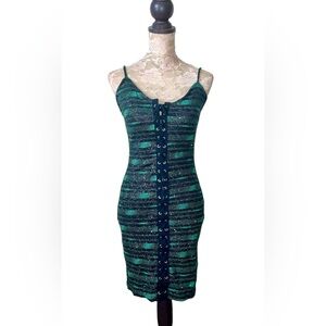 NWT Haute Monde Shimmer Lace-Up Short Dress